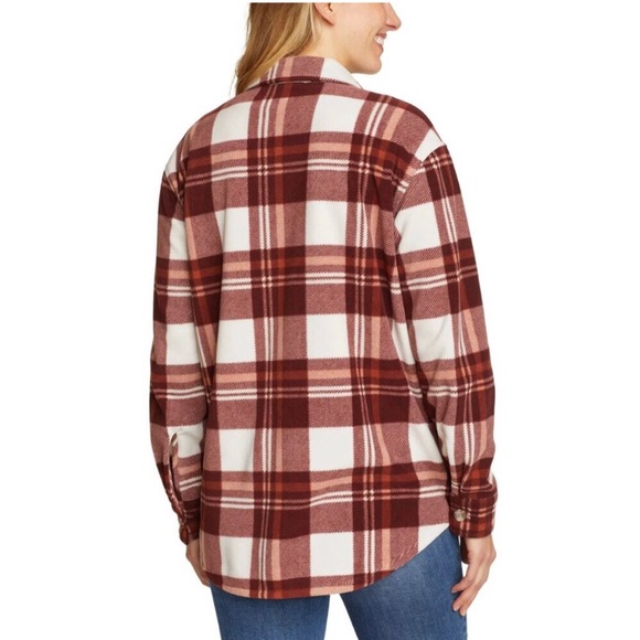 SHACKET EddieBauer SOFT MicroFleece Pockets Plush Unlined EUC - Picture 2 of 8